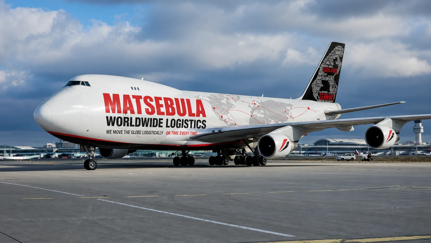 Matsebula branded cargo aircraft