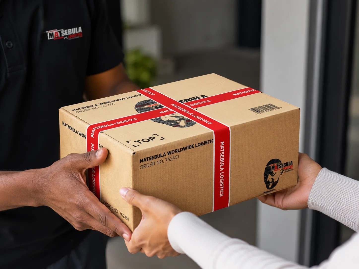 A Matsebula delivery being handed to a customer